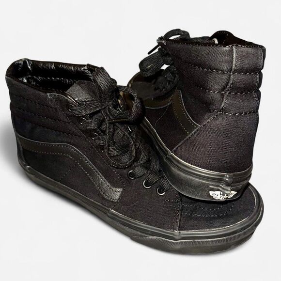 Black Vans Sk8-Hi Skate Sneakers - Picture 2 of 8